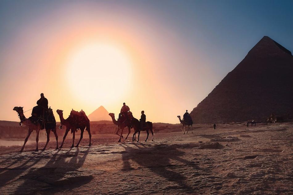 Pyramids at Sunset